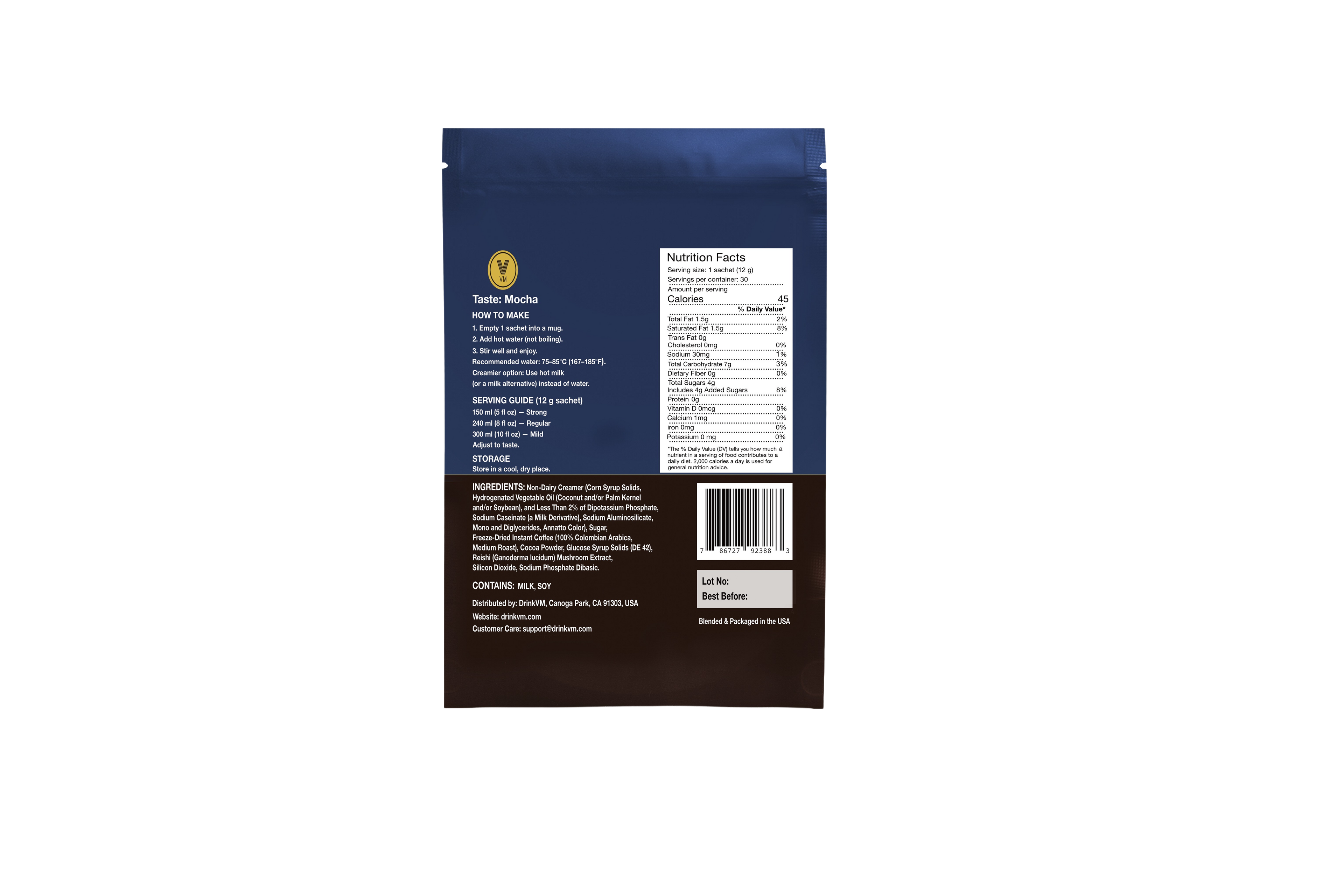 DrinkVM Mocha Instant Coffee Mix – 30 Sachets