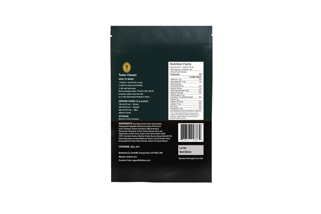 DrinkVM Classic Instant Coffee Mix – 30 Sachets
