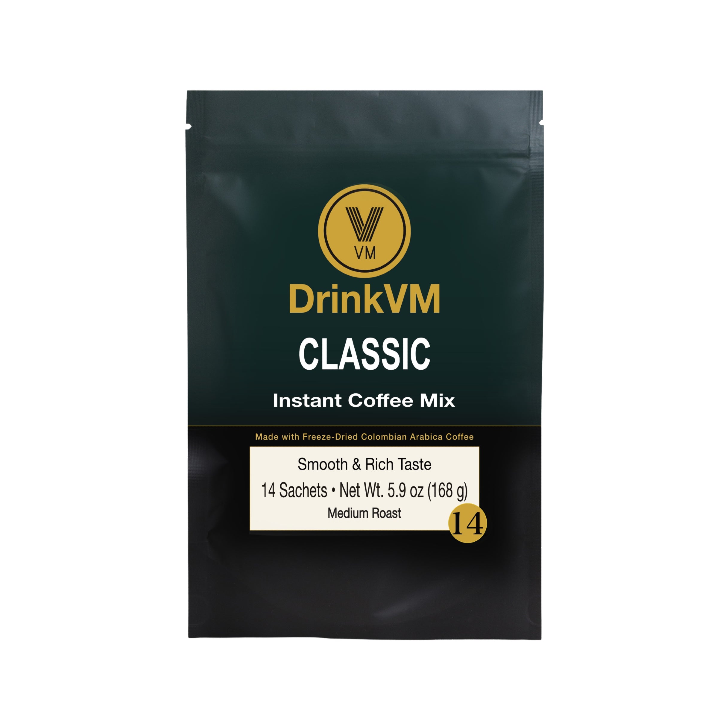 DrinkVM Classic Instant Coffee Mix – 14 Sachets