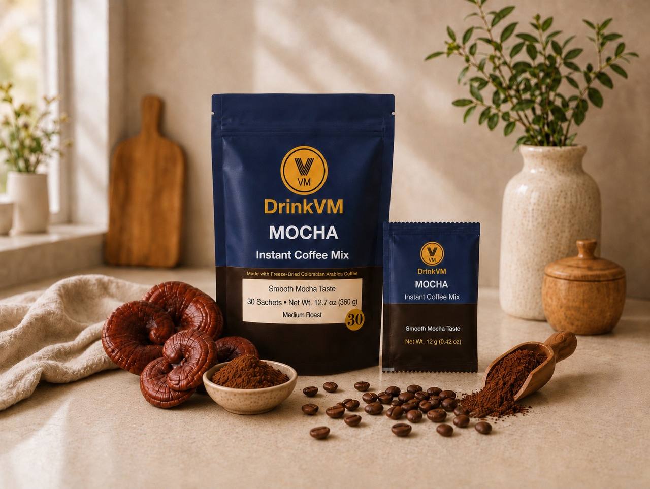 DrinkVM Mocha Instant Coffee Mix – 30 Sachets