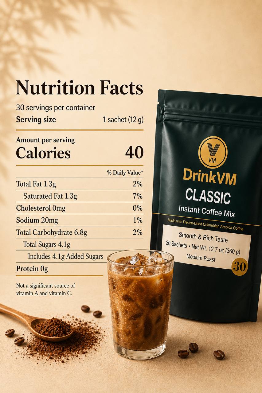 DrinkVM Classic Instant Coffee Mix – 30 Sachets