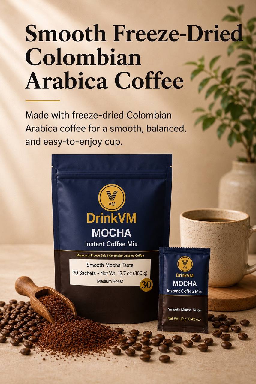 DrinkVM Mocha Instant Coffee Mix – 30 Sachets
