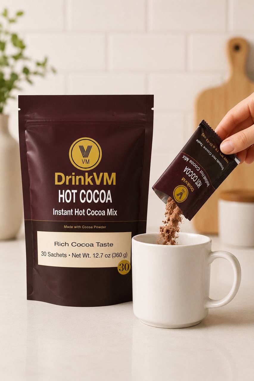 DrinkVM Instant Hot Cocoa Mix – 30 Sachets