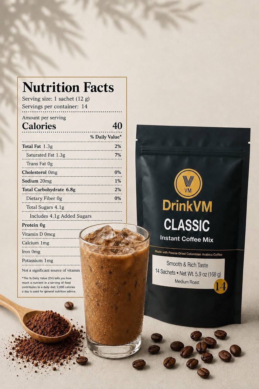 DrinkVM Classic Instant Coffee Mix – 14 Sachets