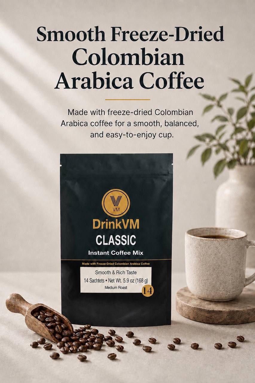 DrinkVM Classic Instant Coffee Mix – 14 Sachets
