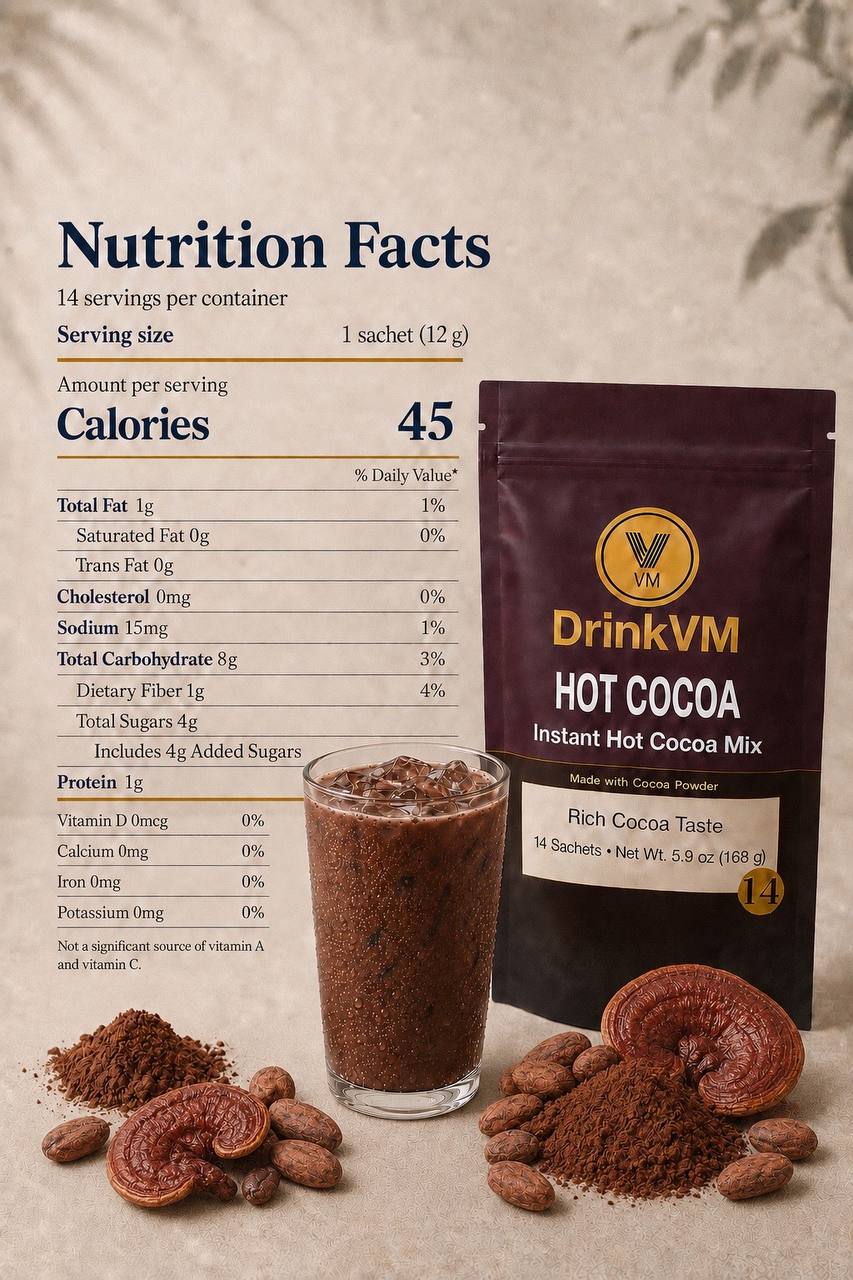 DrinkVM Instant Hot Cocoa Mix – 14 Sachets