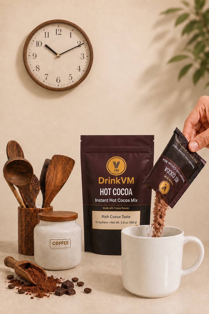DrinkVM Instant Hot Cocoa Mix – 14 Sachets