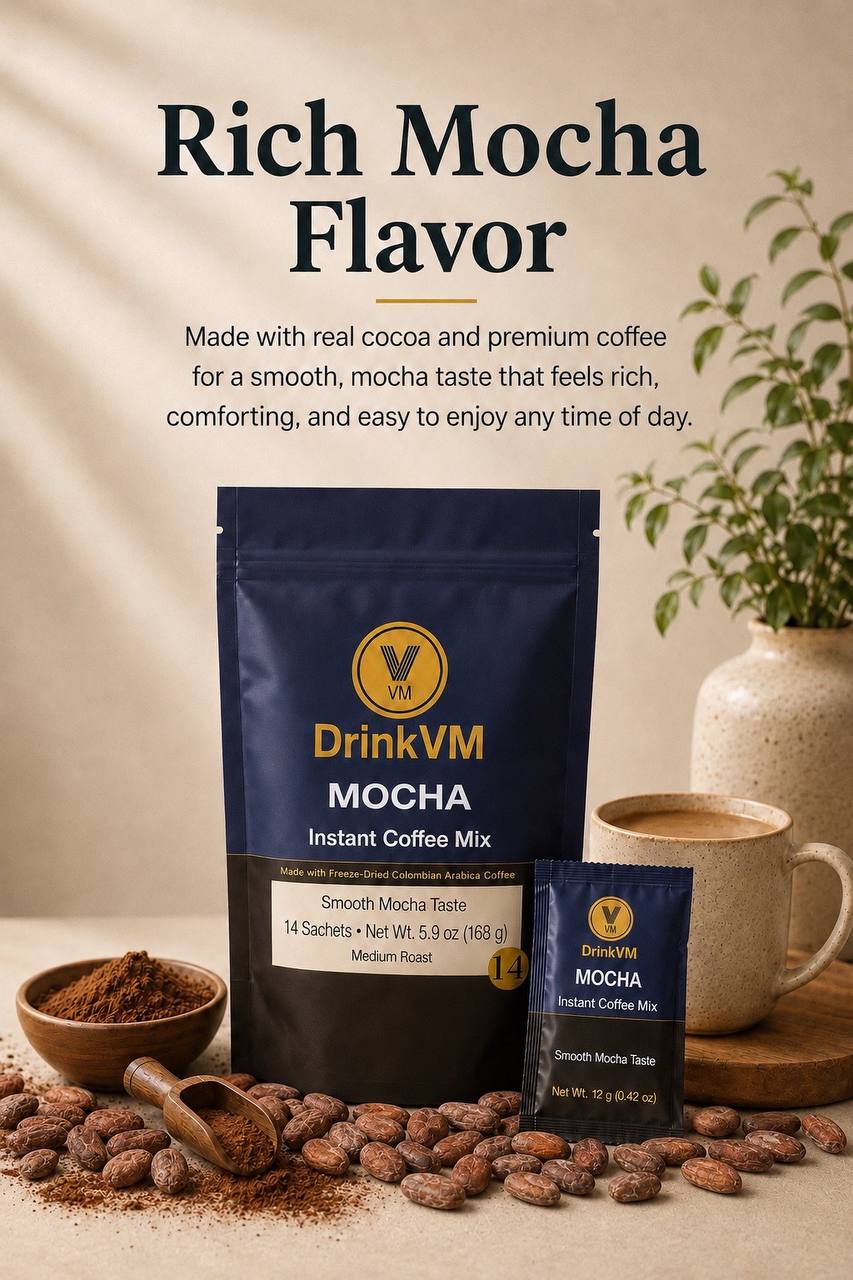 DrinkVM Mocha Instant Coffee Mix – 14 Sachets