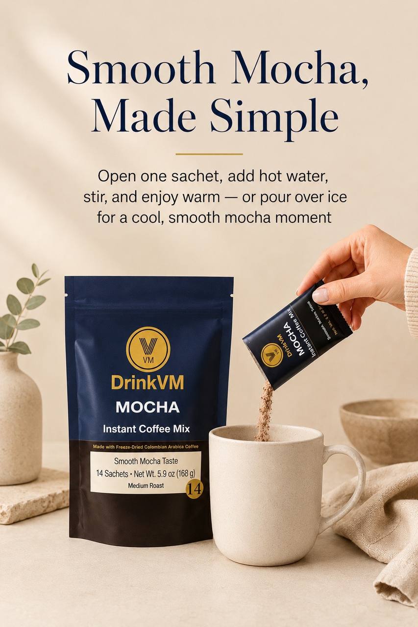 DrinkVM Mocha Instant Coffee Mix – 14 Sachets