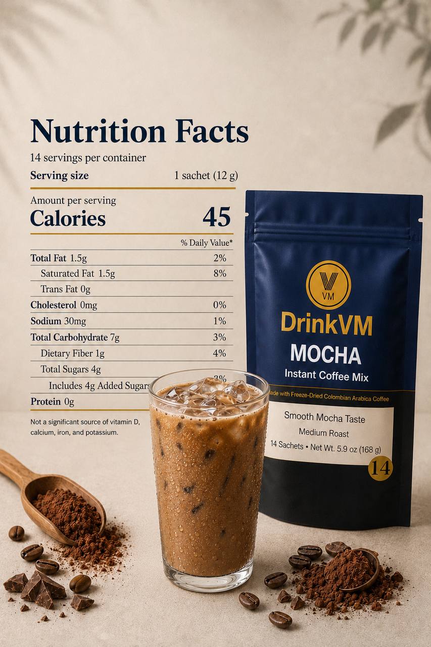 DrinkVM Mocha Instant Coffee Mix – 14 Sachets