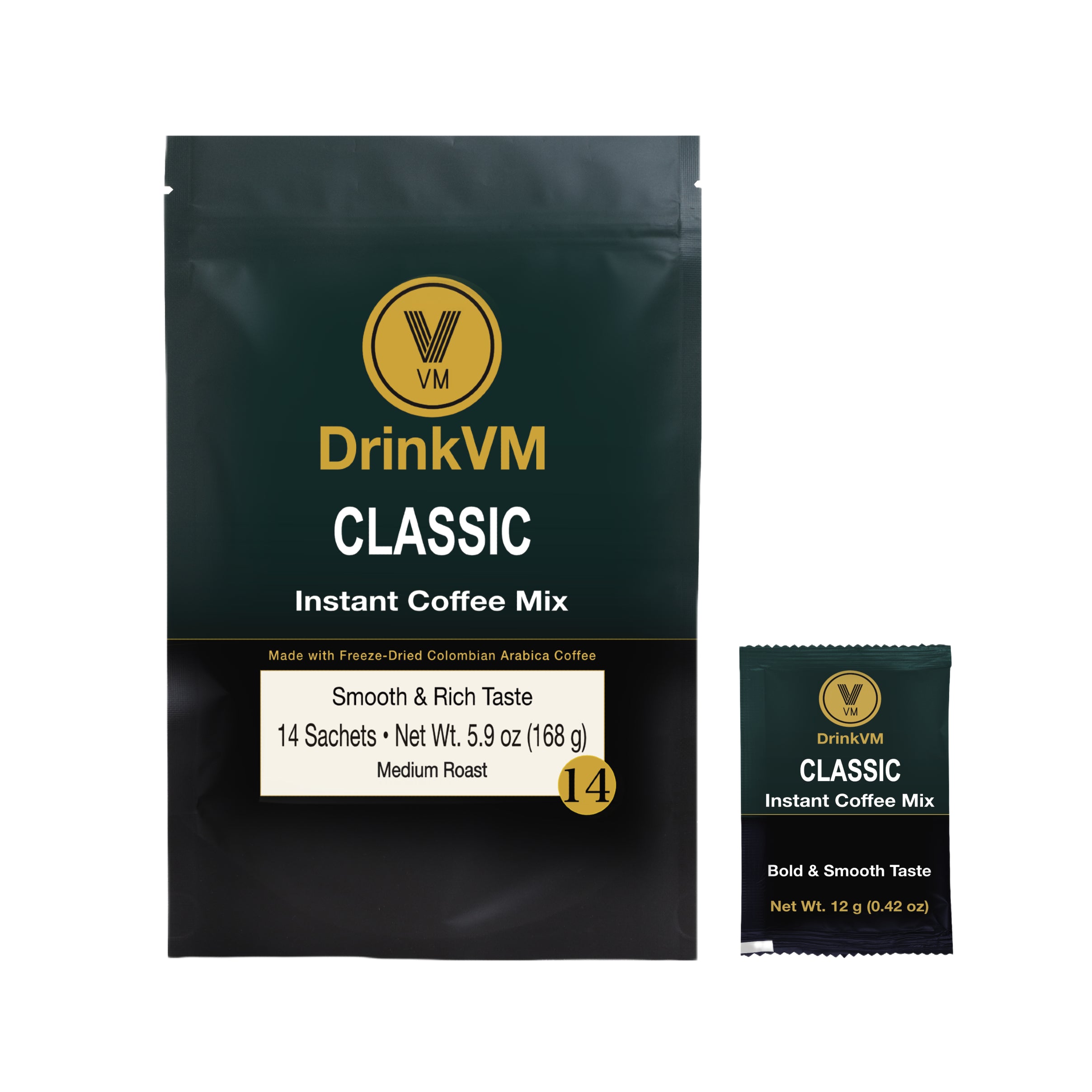DrinkVM Classic Instant Coffee Mix – 14 Sachets
