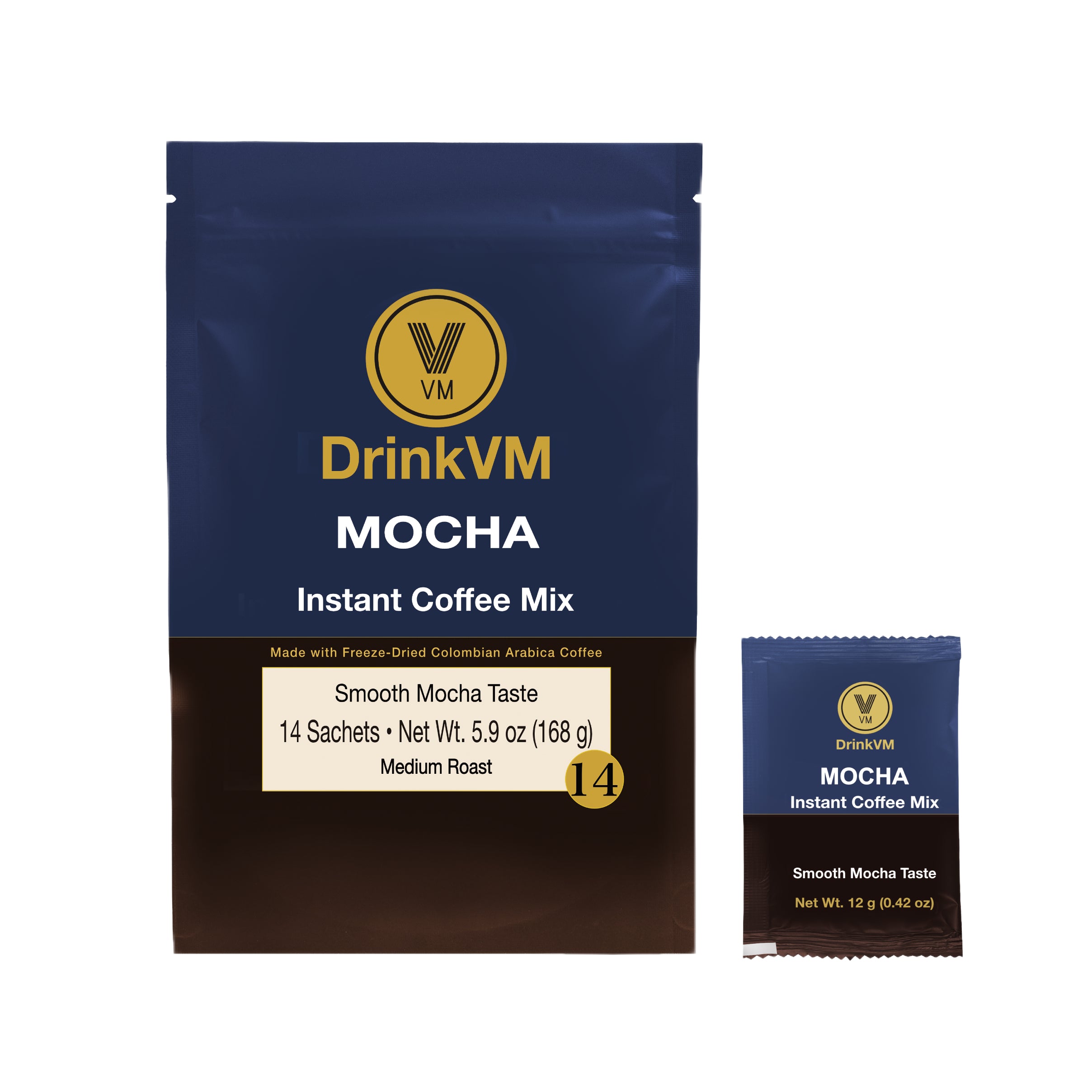DrinkVM Mocha Instant Coffee Mix – 14 Sachets
