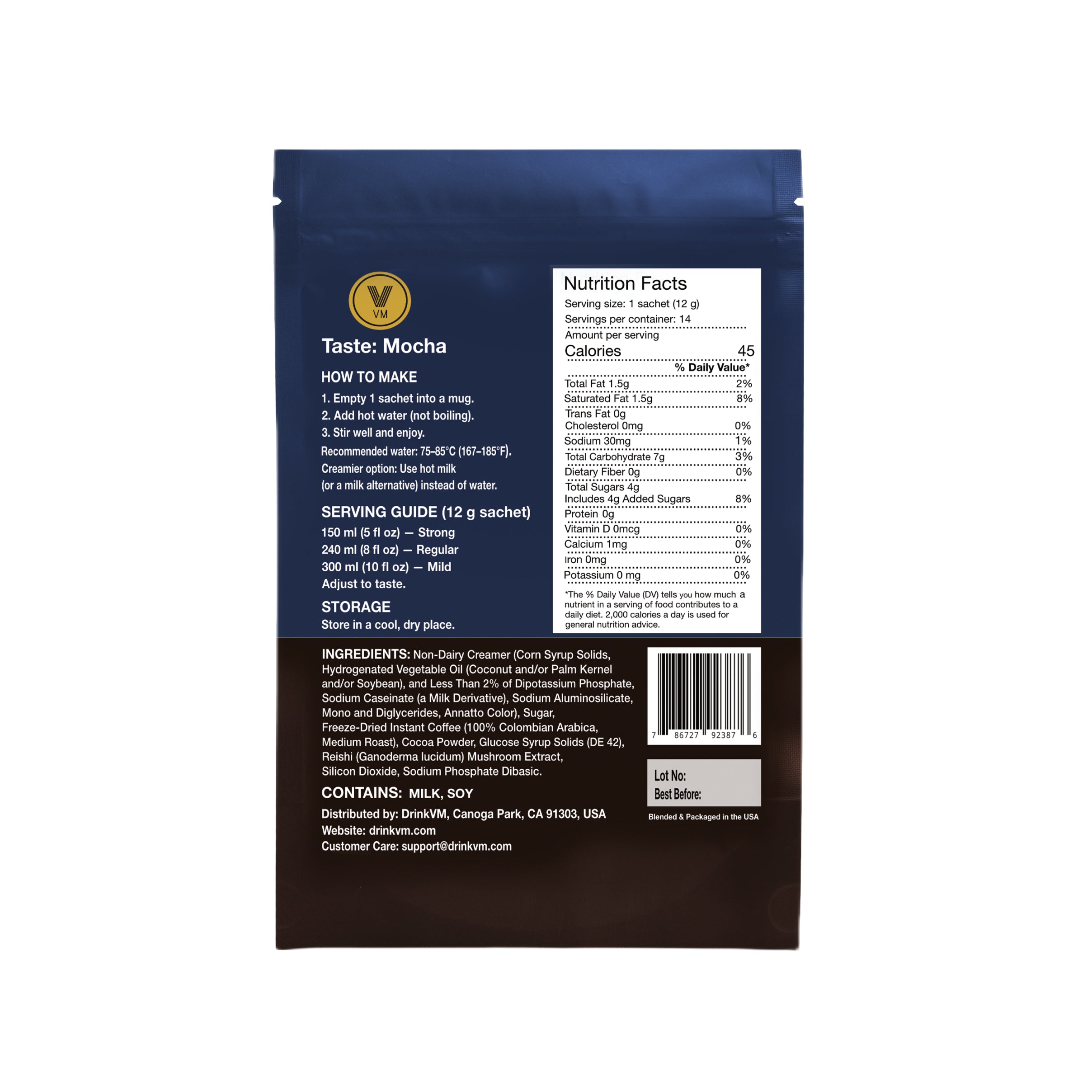 DrinkVM Mocha Instant Coffee Mix – 14 Sachets
