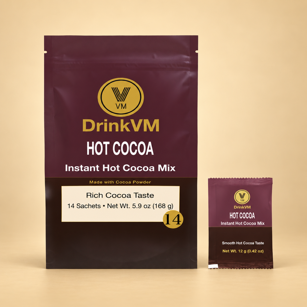 DrinkVM Instant Hot Cocoa Mix – 14 Sachets