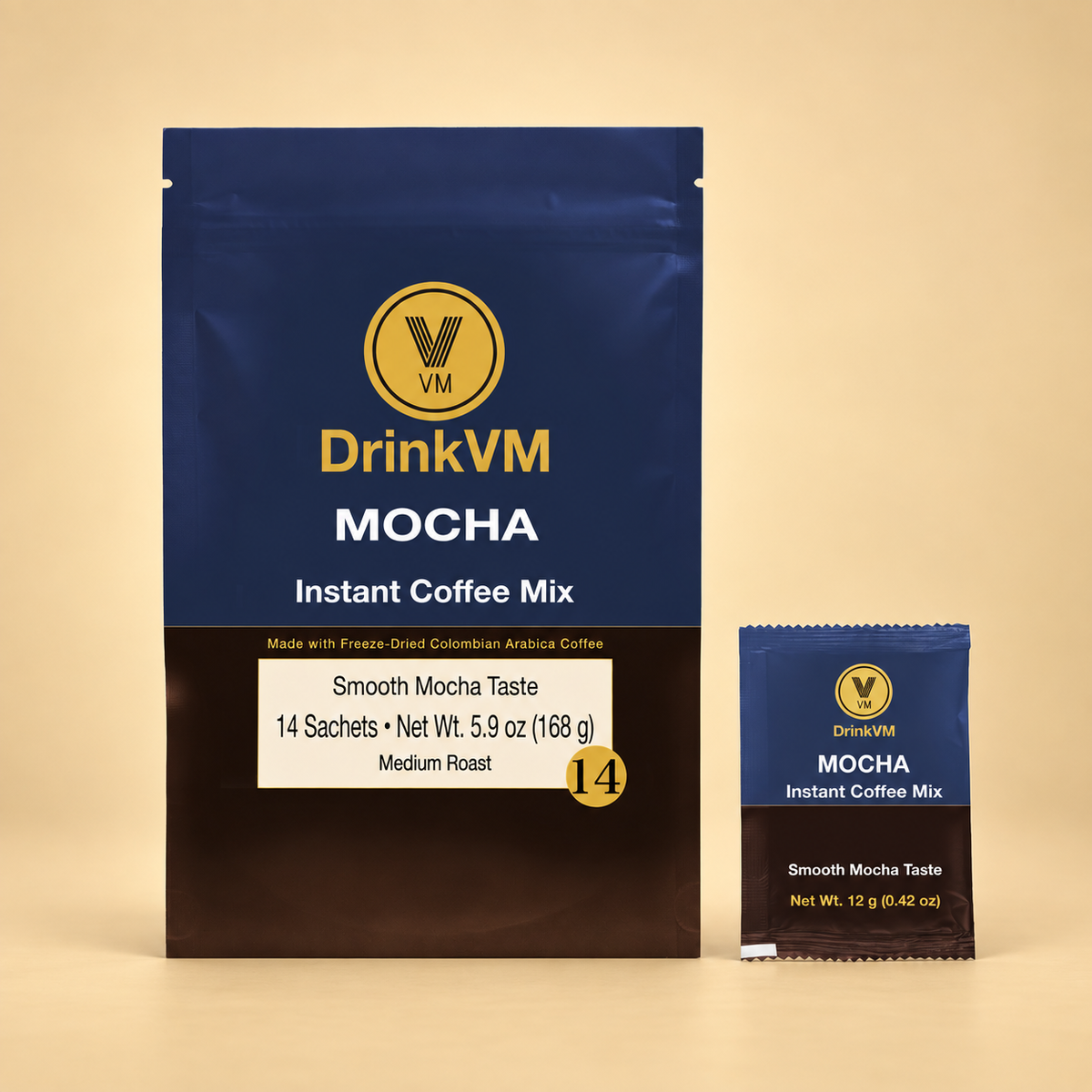 DrinkVM Mocha Instant Coffee Mix – 14 Sachets