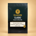 DrinkVM Classic Instant Coffee Mix 30-sachet pouch on a warm beige background